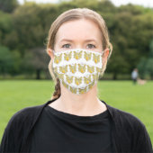 Yellow Gold Guardian Angels Art Custom Face Masks (Outside)