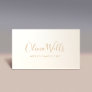 Yellow Gold  Handwritten Script Social Media Icon Business Card