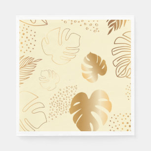 Yellow gold leaves  napkins