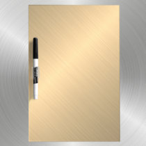 Yellow Gold Look Brushed Metallic Dry Erase Board