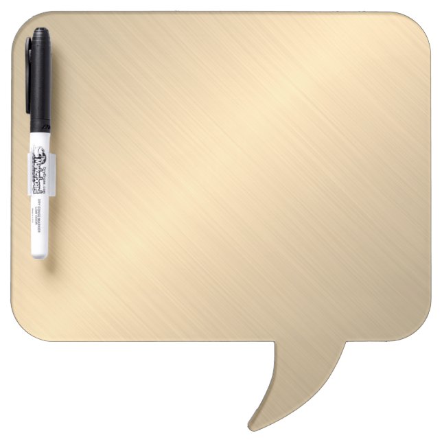 Yellow Gold Look Brushed Metallic Look Dry Erase Board (Front)