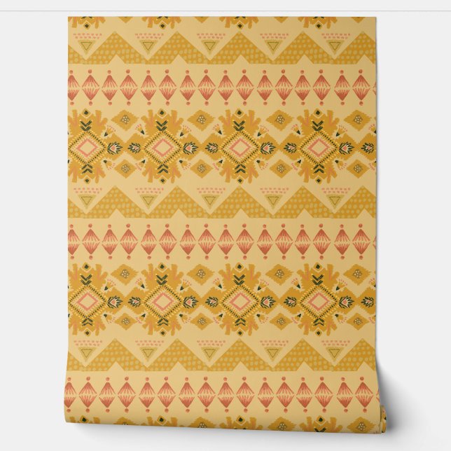 Yellow Gold Patterns Wallpaper Wallpaper (Unrolling)