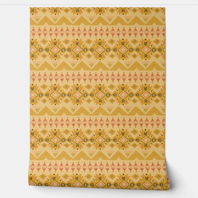 Yellow Gold Patterns Wallpaper Wallpaper (Unrolling)