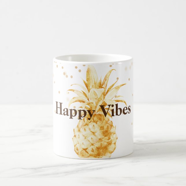 Yellow Gold Pineapple Coffee Mug (Center)