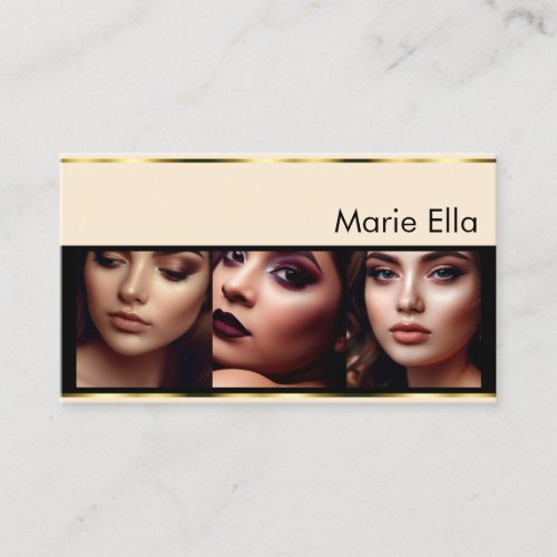 Yellow Gold Product Labels with Logo Photos Clean  Business Card