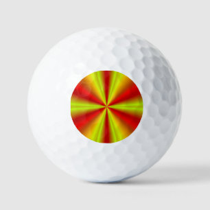 Yellow Gold Red Rainbow Golf Balls