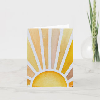 Yellow Gold sunburst - folded blank - All occasion Card