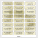 Yellow Gold Watercolor Script Guest Address Labels<br><div class="desc">Yellow Gold Watercolor Script Guest Address Labels for weddings, baby shower, party, or events - guest address labels make sending out your invitations or cards a breeze! This beautiful and elegant design features a pretty watercolor texture background and a script font paired with a sans serif font. Perfect for your...</div>