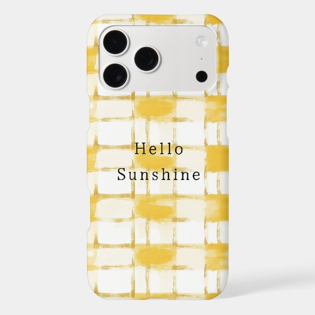 Yellow Gold White Plaid Stripes   Case-Mate iPhone Case (Back)