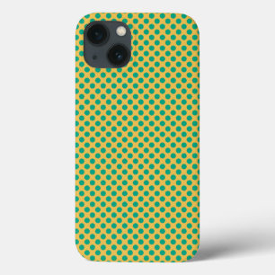 Yellow Gold with Emerald Green Polka Dots STaylor iPhone 13 Case