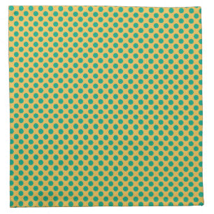 Yellow Gold with Emerald Green Polka Dots STaylor Napkin