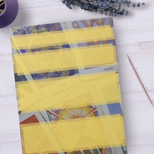 Yellow Golden Color Tarot Cards Theme Paper Notepad