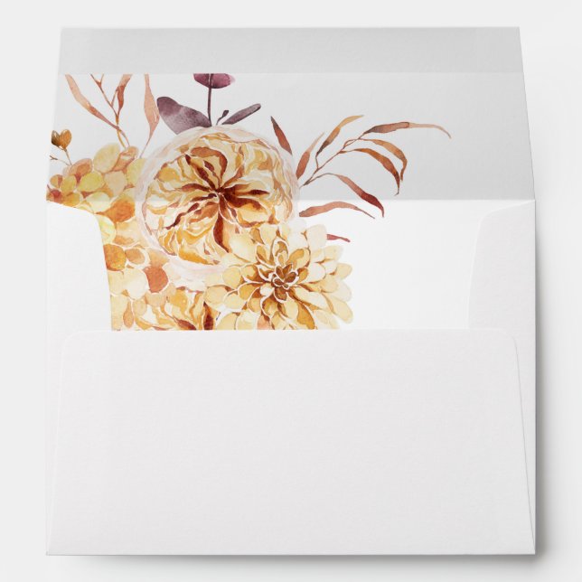 Yellow Golden Floral Envelope 2 (Back (Bottom))