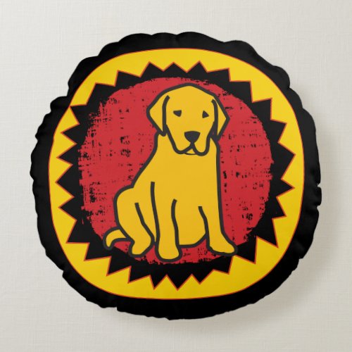 Yellow Golden Labrador Lab Retriever Throw Pillow