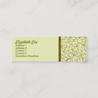 Yellow Golden Mini Business Card
