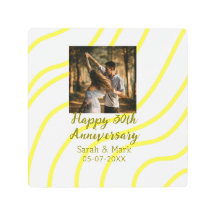 Yellow golden photo 30th wedding anniversary name 