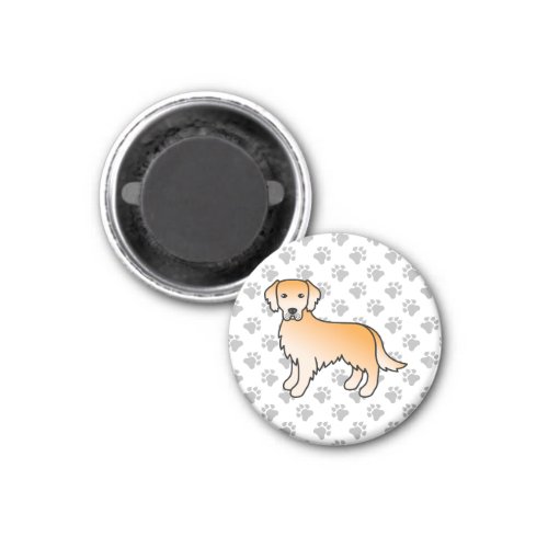 Yellow Golden Retriever Cartoon Dog Magnet