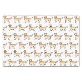 Yellow Golden Retriever Cute Cartoon Dog Pattern Tissue Paper