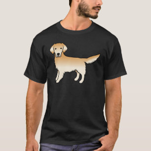 Yellow Golden Retriever Cute Cartoon Dog T-Shirt
