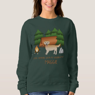 Yellow Golden Retriever Dog Camping In A Forest Sweatshirt
