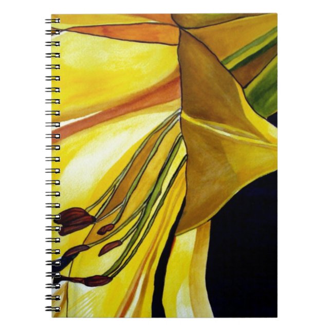 Yellow Golden Splendor lily original art Notebook (Front)