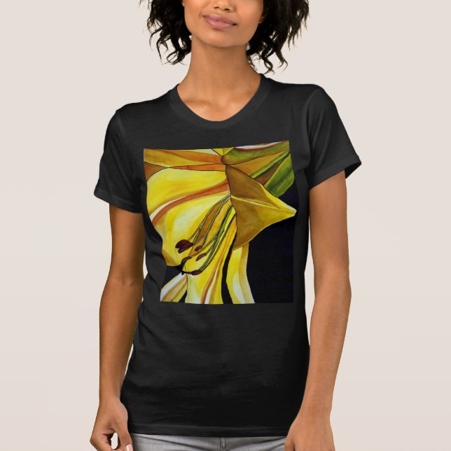 Yellow Golden Splendor lily original art T-Shirt (Front)