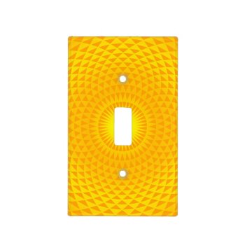 Yellow Golden Sun Lotus Flower Meditation Wheel Om Light Switch Cover by mystic_persia at Zazzle
