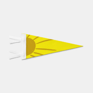 Yellow Golden Sunshine Pennant Flag