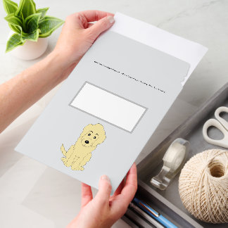 Yellow Goldendoodle Design Any Colour Background Envelope Mailers