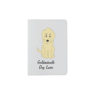 Yellow Goldendoodle Design Any Colour Background Passport Holder
