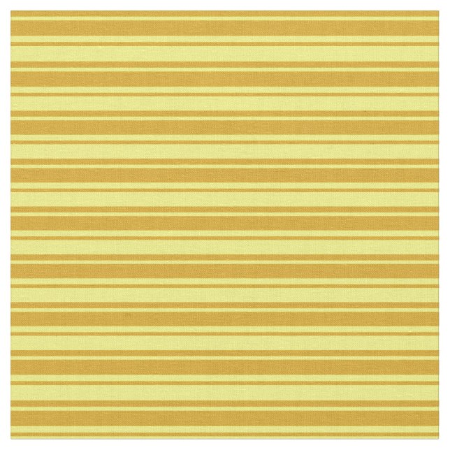 Yellow & Goldenrod Pattern of Stripes Fabric (Close Up)