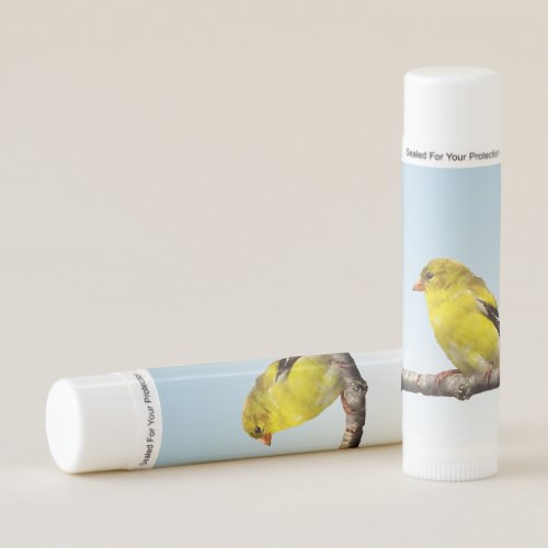 Yellow Goldfinch Bird Blue Sky Lip Balm