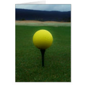 Yellow Golf Ball on a mountain golf course (Front)