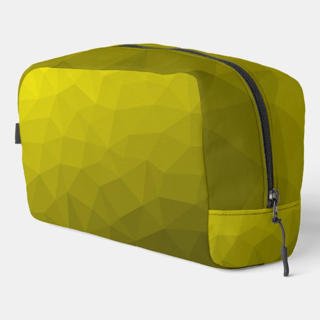 Yellow gradient geometric mesh pattern dopp kit (Right Corner)