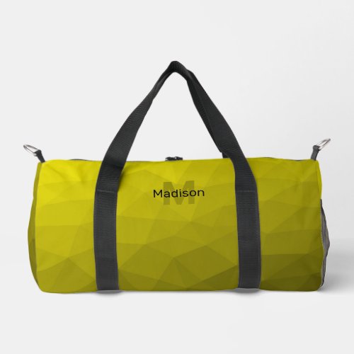 Yellow gradient geometric mesh pattern Monogram Duffle Bag