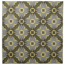 Yellow, Gray, and Black Flowers Pattern