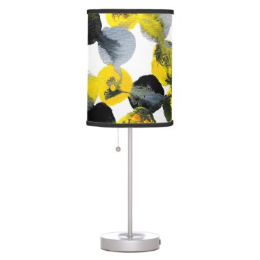 Yellow, Gray and Black Interactions Table Lamp