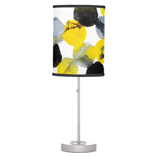 Yellow, Gray and Black Interactions Table Lamp (Front)