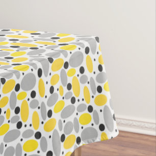 yellow gray bean retro pattern for home decor tablecloth