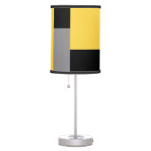 Yellow Gray Black and White Block Table Lamp (Right)