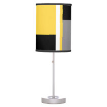 Yellow Gray Black and White Block Table Lamp Yellow Gray Black and White Block Table Lamp