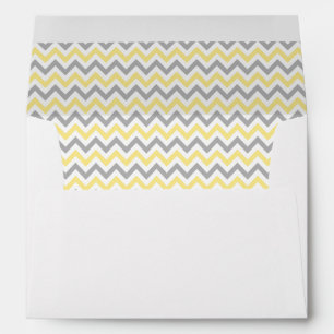 Yellow & Gray Chevron - Envelope