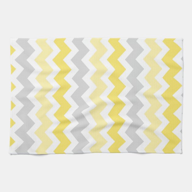 yellow and grey kitchen towels