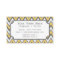 Yellow Gray Chevron Label Business Card
