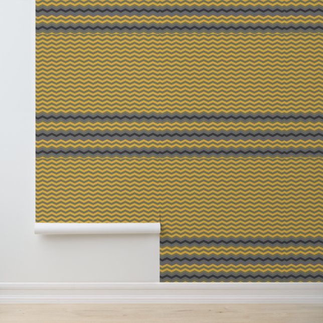 Yellow Gray Chevron  Wallpaper (Application)
