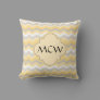 Yellow/Gray Chevron Zigzag Throw Pillow