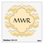 Yellow/Gray Chevron Zigzag Wall Sticker