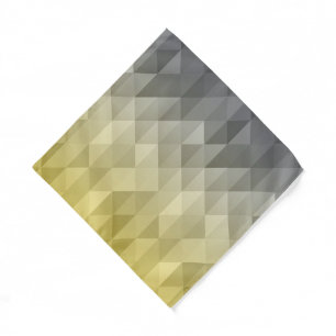 Yellow Gray Cool Ombre Geometric pattern Bandana
