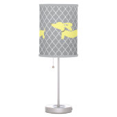 Yellow & Gray Dachshund Wiener Dog Lamp Nursery (Right)