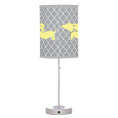 Yellow & Gray Dachshund Wiener Dog Lamp Nursery (Back)